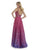 Morrell Maxie - 16092 Ombre Embroidered V-neck A-line Dress in Pink