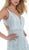 Morrell Maxie - 16094 Lattice-Strapped Back Floral Sequined Gown in Blue