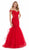 Morrell Maxie - 16097 Embroidered Off-Shoulder Tulle Mermaid Dress