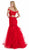 Morrell Maxie - 16097 Embroidered Off-Shoulder Tulle Mermaid Dress