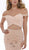 Morrell Maxie - 16099 Two Piece Off-Shoulder Mermaid Gown In Pink