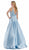Morrell Maxie - 16102 Embroidered Plunging V-neck Mikado Ballgown