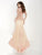 Tiffany Homecoming - Charming Laced V-neck Trumpet Dress 16103 In Pink and Neutral