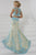 Tiffany Homecoming - Charming Laced V-neck Trumpet Dress 16103 In Blue and Neutral