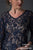 1610 Soutache Lace 3/4 Sleeve Top with Circle Skirt