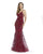 Morrell Maxie - 16115 Sequined Tulle Embroidered Trumpet Dress In Red
