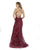Morrell Maxie - 16115 Sequined Tulle Embroidered Trumpet Dress In Red
