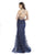 Morrell Maxie - 16115 Sequined Tulle Embroidered Trumpet Dress In Blue