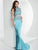 Tiffany Homecoming - 16117 Rhinestone Embellished Two Piece Trumpet Gown In White and Multi-Color