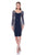 Terani Couture - Eye-catching Cocktail Dress with Illusion Sleeves 1611C0023 In Blue