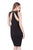 Terani Couture - 1611C0040A Embellished High Neck Sheath Dress in Black