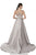 Terani Couture - Picturesque Embellished Bateau Neck Two-Tone Mermaid Gown 1611E0187A In White and Borwn