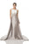 Terani Couture - Picturesque Embellished Bateau Neck Two-Tone Mermaid Gown 1611E0187A In White and Borwn