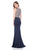 Terani Couture - 1611E0198A Bedazzled Portrait Sheath Dress in Blue