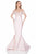 Terani Couture - 1611M0603 Embellished Off Shoulder Mermaid Gown In Pink