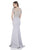 Terani Couture - Mermaid Gown with Jeweled Illusion Neckline 1611M0608 In Gray and Neutral