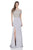 Terani Couture - Mermaid Gown with Jeweled Illusion Neckline 1611M0608 In Gray and Neutral