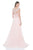 Terani Couture - Spectacular Floor-length Dress with Gleaming Top 1611M0609 In Peach