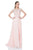 Terani Couture - Spectacular Floor-length Dress with Gleaming Top 1611M0609 In Peach