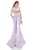 Terani Couture - Off Shoulder Trumpet Gown 1611M0620B in Purple