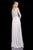 Terani Couture - Daring Off-shoulder with Elegant A-line Skirt 1611M0631 in Silver and Neutral