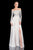 Terani Couture - Daring Off-shoulder with Elegant A-line Skirt 1611M0631 in Silver and Neutral
