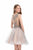 Terani Couture - 1611P0112A Sleeveless Beaded Sheer Cocktail Dress In Silver