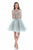 Terani Couture - 1611P0112A Sleeveless Beaded Sheer Cocktail Dress In Blue