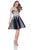 Terani Couture - 1611P0134A Floral Lace Sweetheart A-line Dress in Black