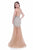 Terani Couture - Rhinestone Embellished Sheer Evening Dress 1611P0284 In Neutral and Silver