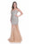 Terani Couture - Rhinestone Embellished Sheer Evening Dress 1611P0284 In Neutral and Silver