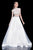 Terani Couture - Adorned Jewel Neck Two-Piece A-line Organza Gown 1611P1007A in White and Neutral