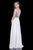Terani Couture - 1611P1018A Two Piece Bejeweled A-line Dress in White and Neutral