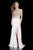 Terani Couture - 1611P1018A Two Piece Bejeweled A-line Dress in White and Neutral