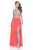 Terani Couture - 1611P1018G Rhinestone Embellished Two Piece Gown In Pink and Neutral