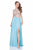 Terani Couture - 1611P1018G Rhinestone Embellished Two Piece Gown In Blue and Neutral