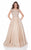 Terani Couture - 1611P1236G Crystal Embellished Pleated Gown In Neutral