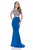 Terani Couture - 1611P1363G Two Piece Jewel Trumpet Dress In Blue
