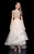 Terani Couture - 1611P1364G Bejeweled Bateau High Low Dress In White and Neutral