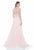 Terani Couture - Beaded Bateau Neck Gown 1611M0609B in Orange