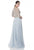 Terani Couture - 1611M0650A Embellished Illusion Bateau A-line Dress in Blue