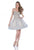 Terani Couture - 1611P0103A Strapless Beaded Tulle Cocktail Dress In Silver
