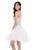Terani Couture - 1611P0103A Strapless Beaded Tulle Cocktail Dress In White