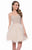 Terani Couture - Feathered Strapless Cocktail Dress 1611P0108 In Neutral