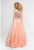 Terani Couture -  Sequin Embellished Halter Prom Dress 1611P1238A In Orange and Silver