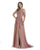 Morrell Maxie - 16127 Embroidered Halter Chiffon A-line Dress In Pink