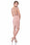 Terani Couture - Sparkling Cocktail Dress with Cap Sleeves 1612C0056 in Pink