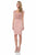 Terani Couture - Sparkling Cocktail Dress with Cap Sleeves 1612C0056 in Pink