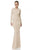 Terani Couture - Glittering Crystal Encrusted Jewel Neck Column Gown 1612E0277A In Neutral