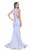 Terani Couture - 1612P0514G Sleeveless Halter Sheath Dress In Purple